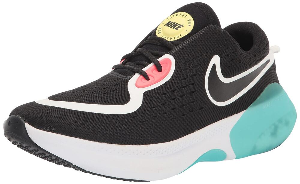 NIKE JOYRIDE DUAL RUN 2 GS GIRLS SHOES SIZE 7, COLOR: BLACK/BLACK/HOT PUNCH